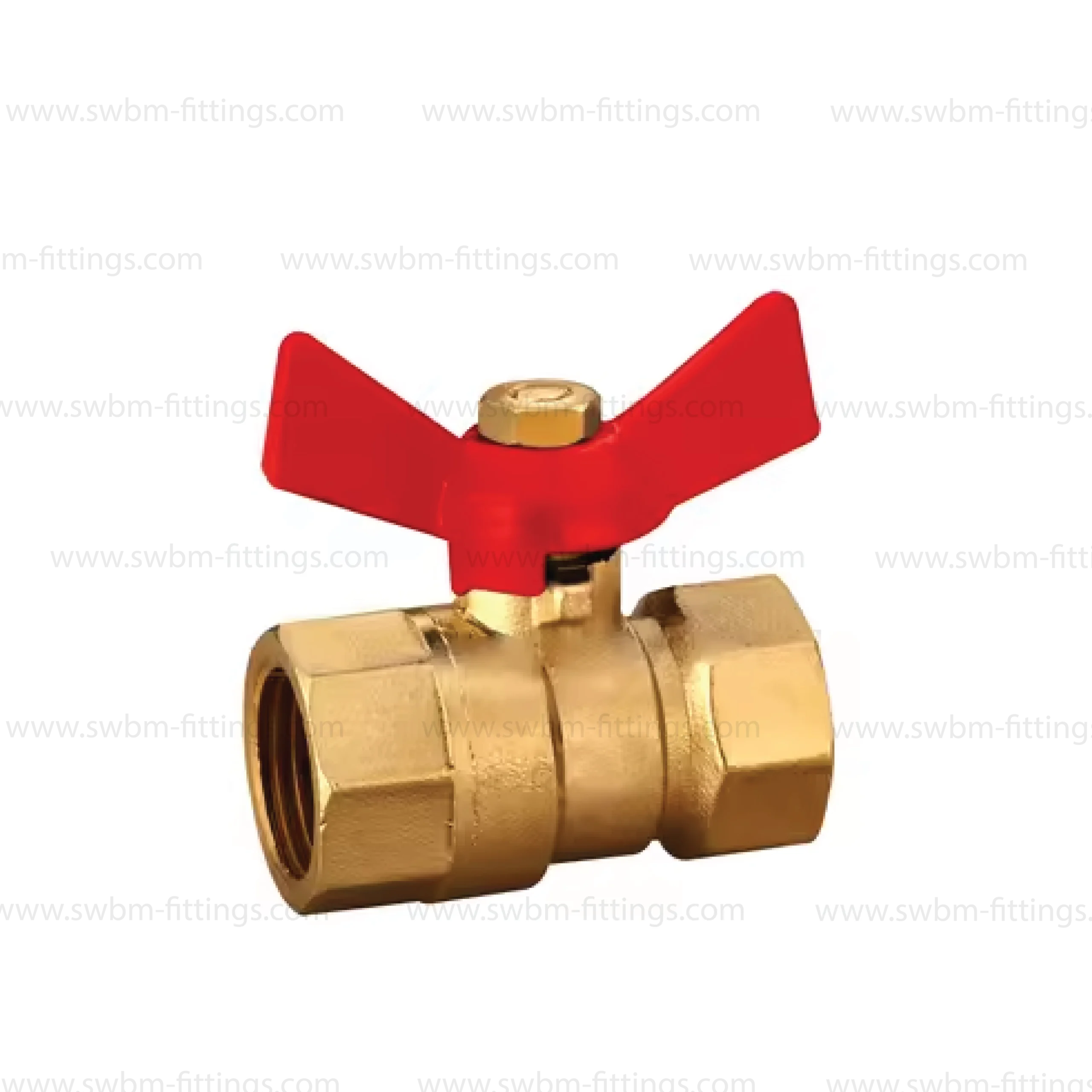 BRASS BALL VALVE BUTTERFLY HANDLE