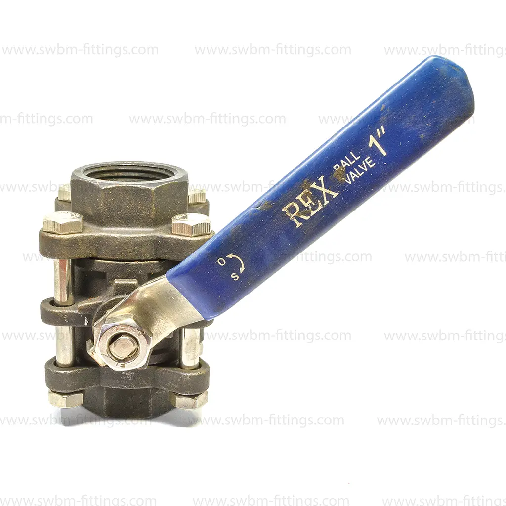CS 3PC BALL VALVE FULL BORE NPT REX - Image 2