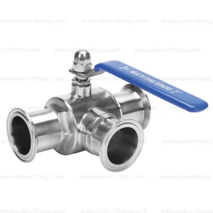 SS316 SMS FG 3-WAY T-BOLT BALL VALVE