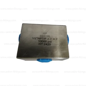 SS316L 10000 BLOCK PSI TEE - THREADED