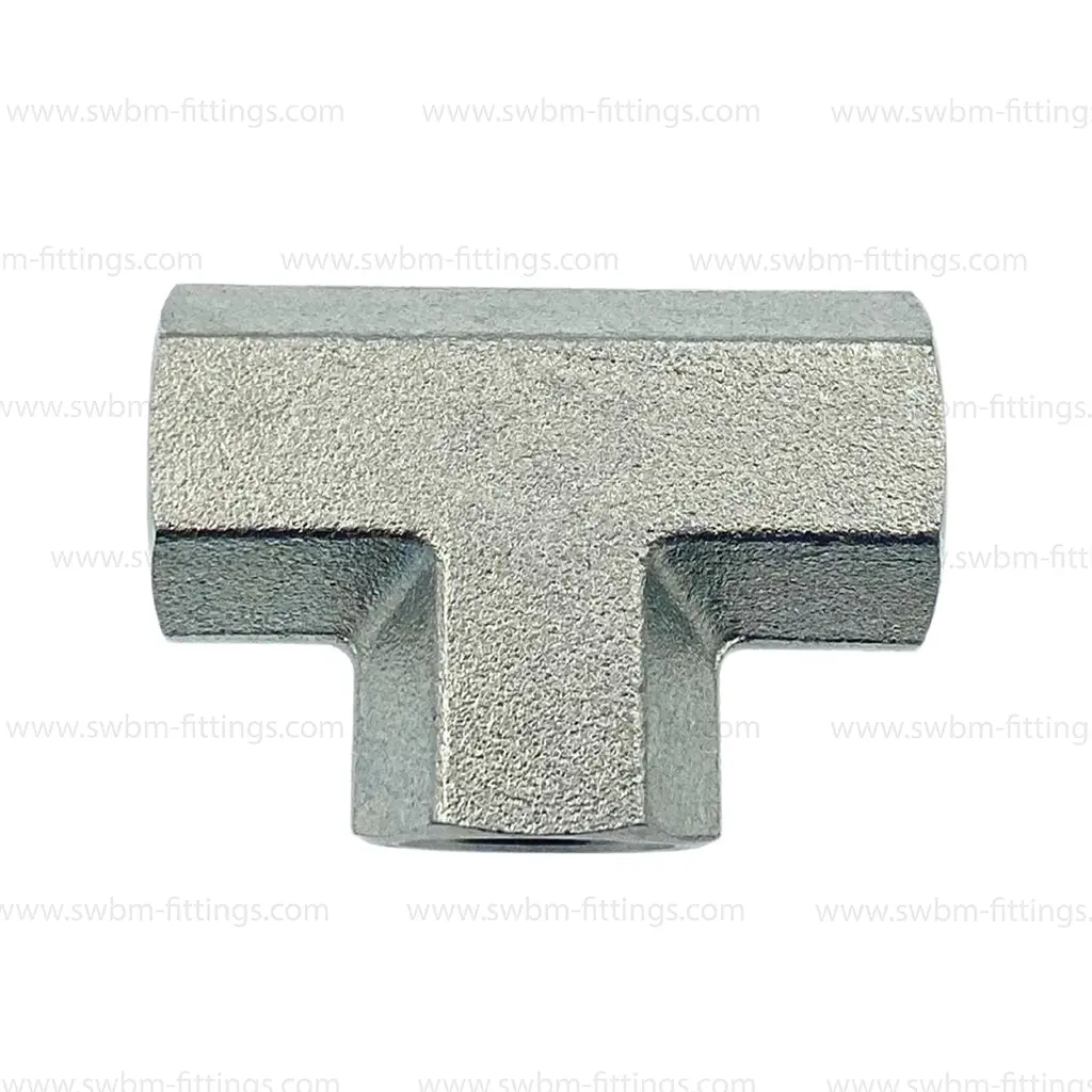 SS316L 10000 HEX PSI TEE - THREADED