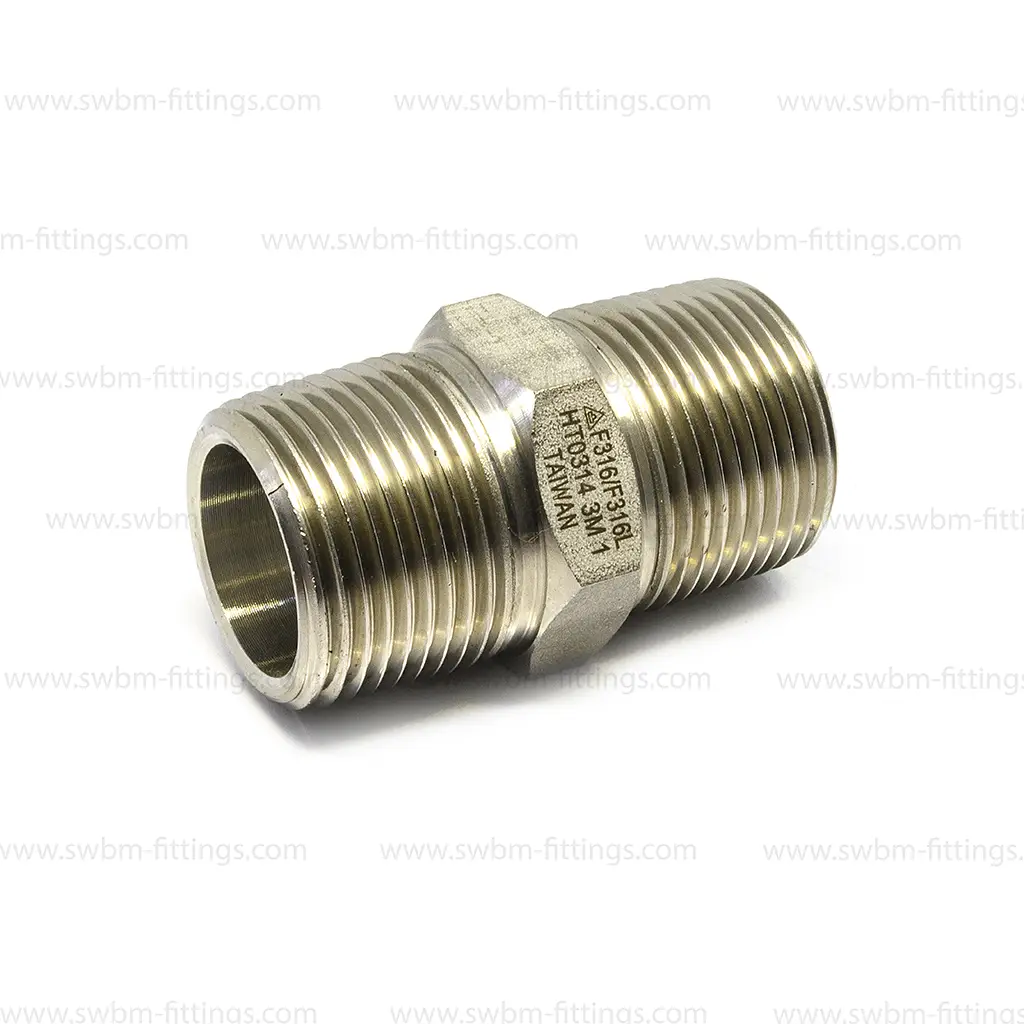 SS316L 3000 PSI HEX NIPPLE - Image 2