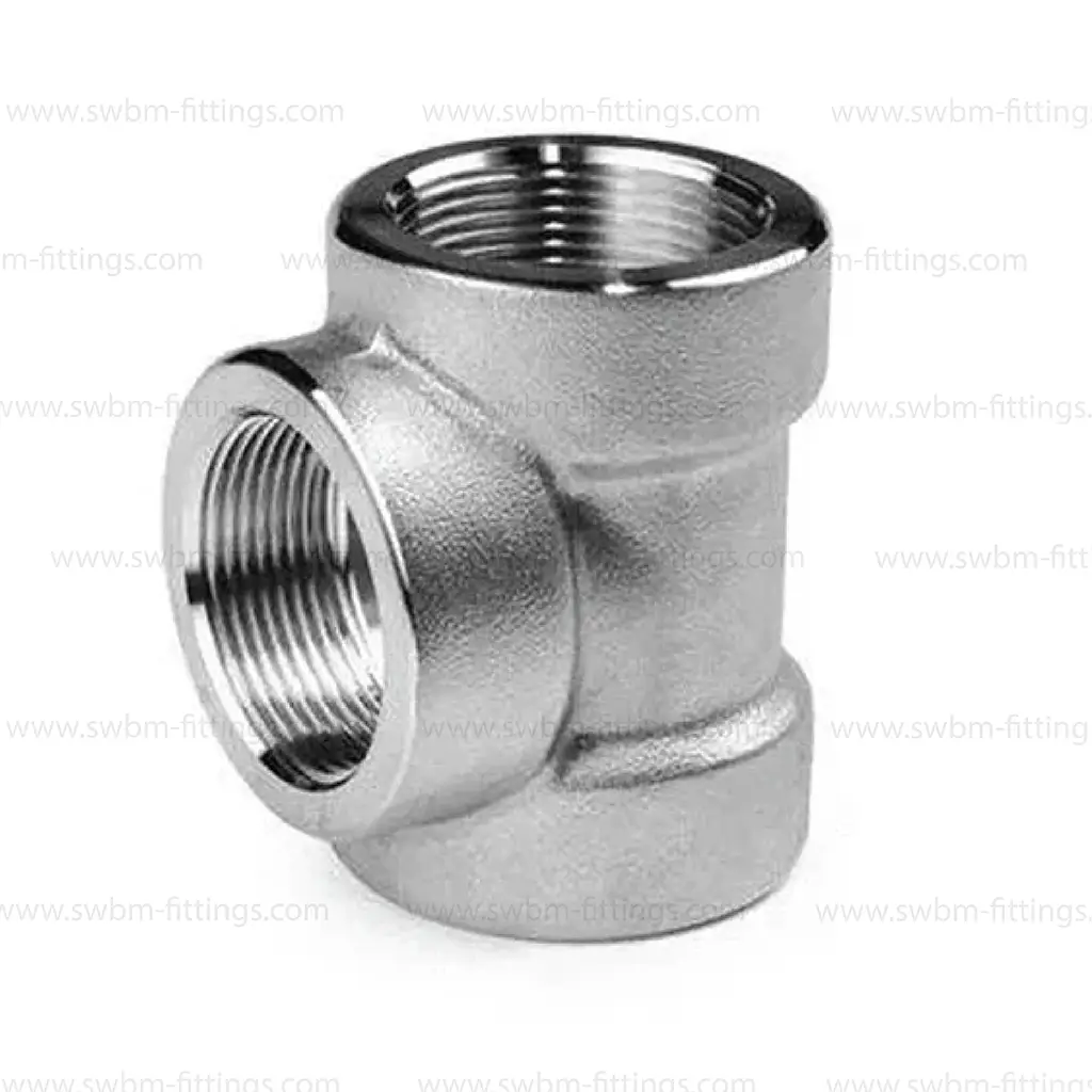 SS316L 3000 PSI REDUCING TEE - THREADED