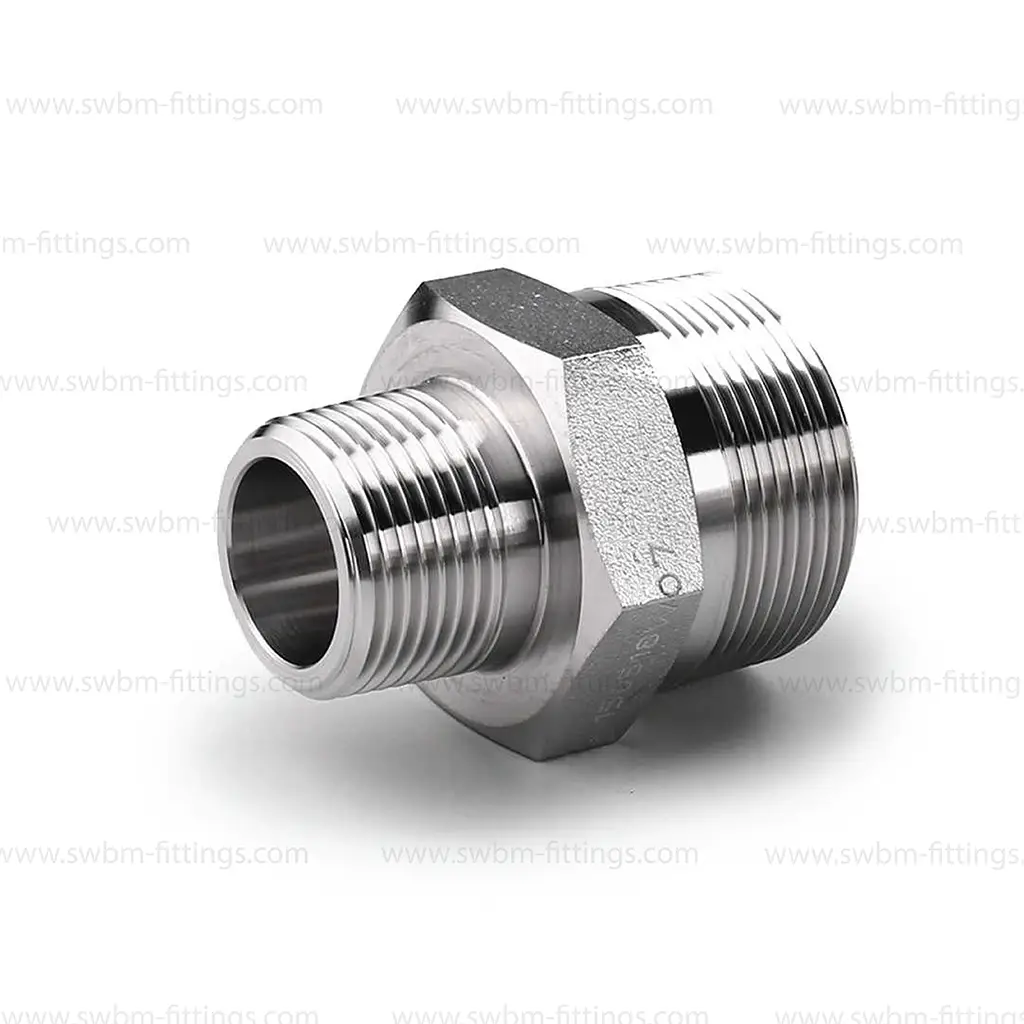 SS316L 6000 PSI REDUCING HEX NIPPLE