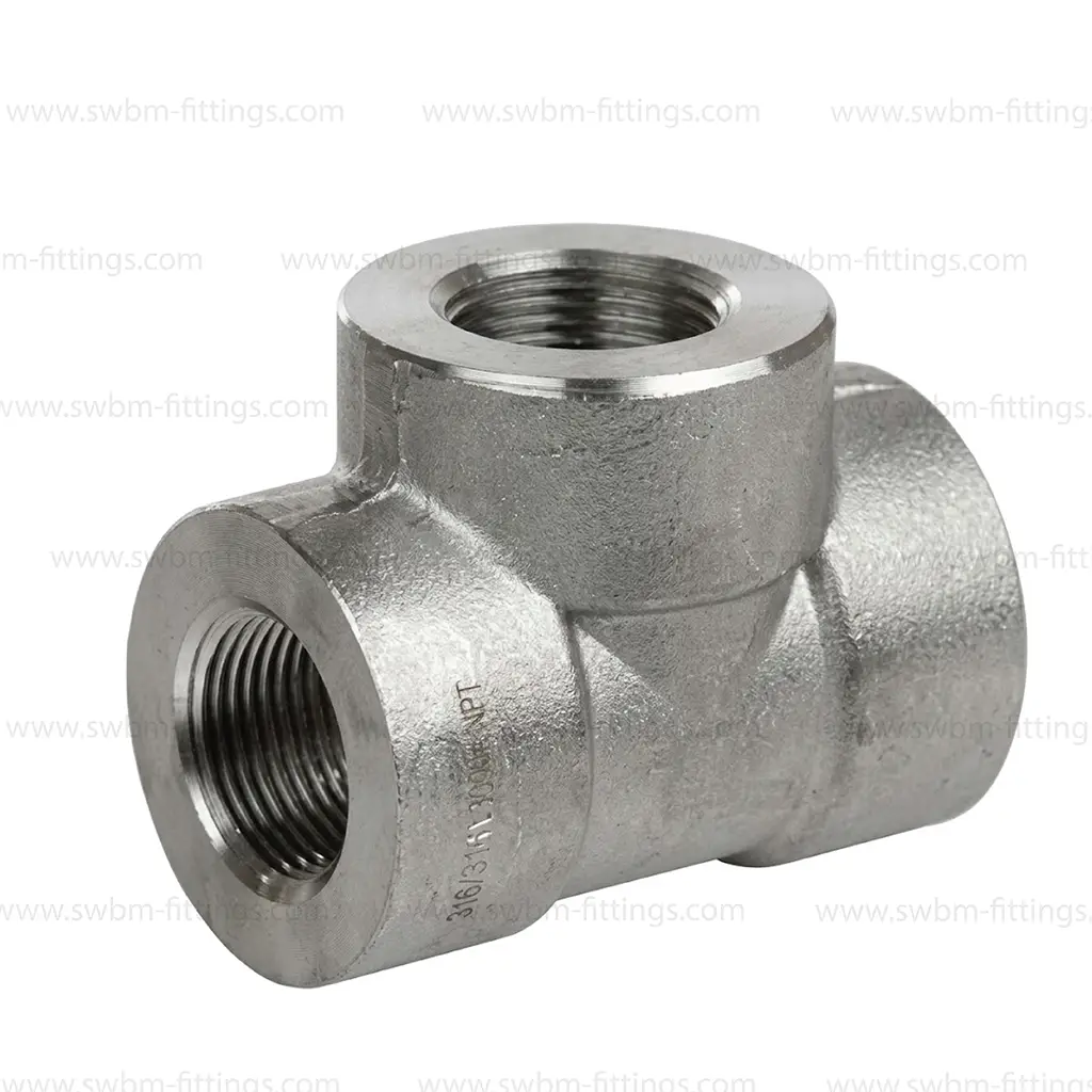 SS316L 6000 PSI TEE - THREADED